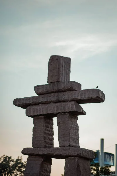 Monument Statue Est Situé Près Place Ontario Toronto Ontario — Photo
