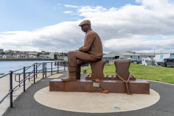 Fiddler Green Sculpture Ray Lonsdale North Shields Memorial Local Fishermen — Stock Photo, Image