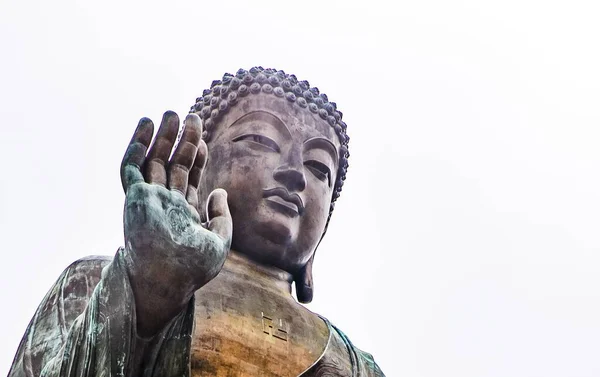Een Close Opname Van Tian Tan Buddha Grote Boeddha Ngong — Stockfoto