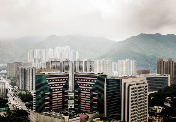 Horizonte Urbano Hong Kong Desde Monasterio Los Diez Mil Budas — Foto de Stock
