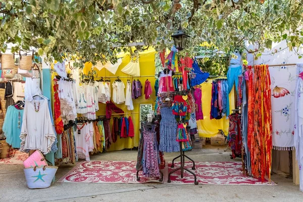 Isola Ibiza Spagna Mercato Hippie Fasce Fiori — Foto Stock