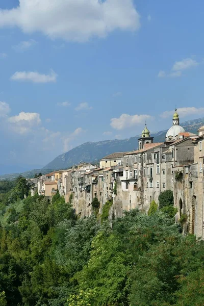 Panoramic View Sant Agata Goti Medieval Village Province Avellino Campania — Fotografia de Stock