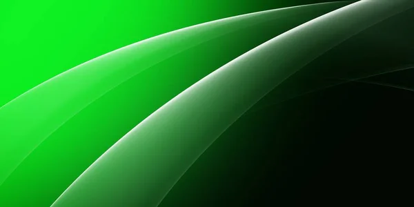 Beautiful Abstract Light Green Wave Black Background — Stock Photo, Image