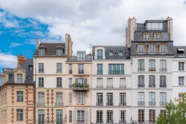 Parigi Ile Saint Louis Quai Bethune Bellissimi Edifici Antichi Panorama — Foto Stock