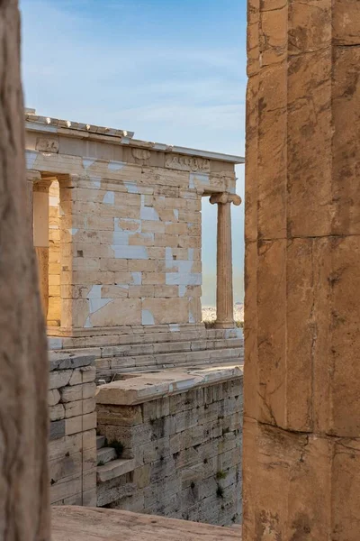 Een Verticaal Panoramisch Uitzicht Akropolis Van Athene Griekenland — Stockfoto