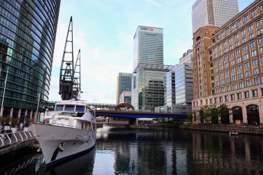 Canary Wharf 'taki gökdelenlerin manzarası