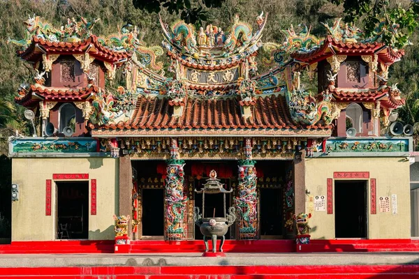 Een Kleurrijke Tempel Kaohsiung City Taiwan — Stockfoto
