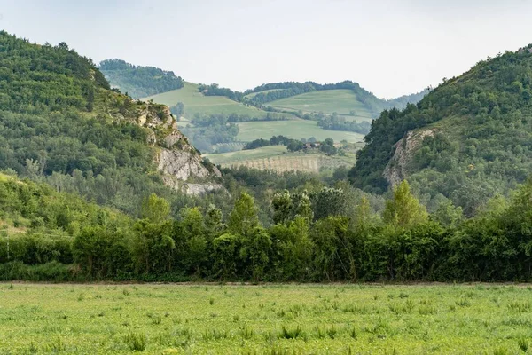 Vista Panorâmica Borgo Tossignano Província Bolonha Emilia Romagna Itália — Fotografia de Stock