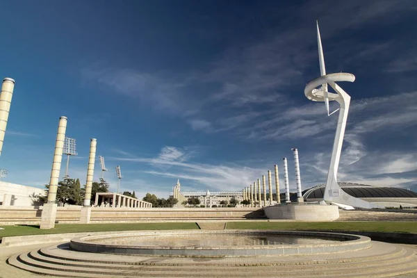 Beautiful Shot Montjuic Communication Tower Barcelona Spain — Stock Photo, Image