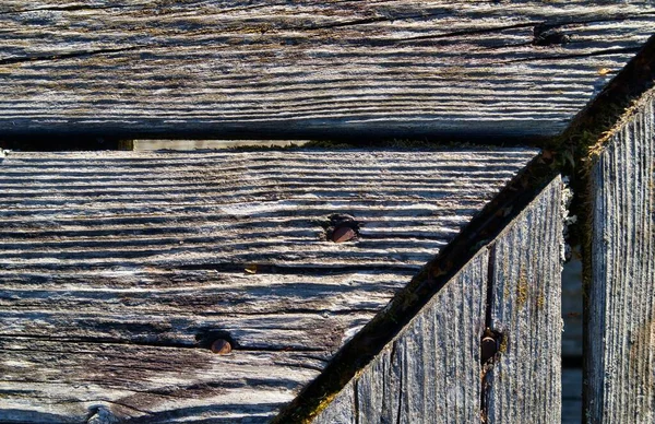 Verweerde Grijze Oude Houten Achtergrond — Stockfoto