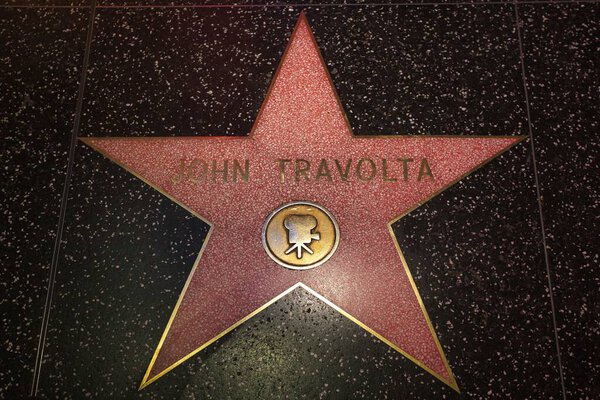 star of actor John Travolta on the Hollywood Walk of Fame in Los Angeles
