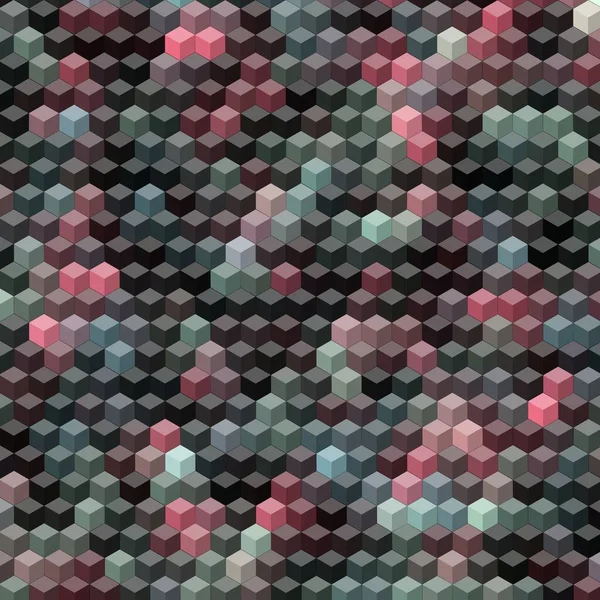 Illustration Färgglada Isometriska Kub Med Abstrakt Flerfärgad Mönster Bakgrund Tapet — Stockfoto