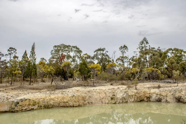Красивое Озеро Пейзаж Эммавилле Новый Южный Уэльс Австралия — стоковое фото