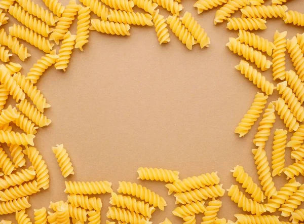 Nahaufnahme Einer Ungekochten Makkaroni Pasta — Stockfoto