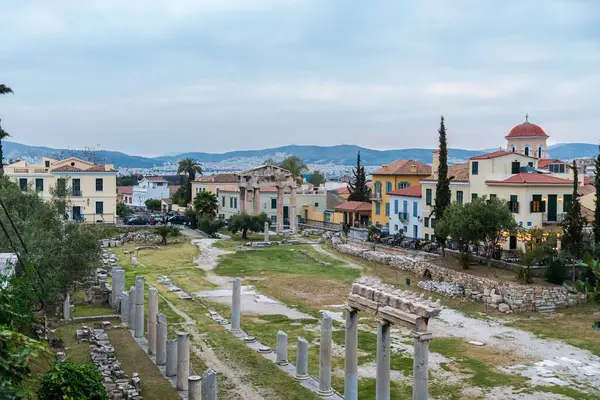 Ein Schöner Blick Auf Alte Gebäude Und Kirchen Athen Griechenland — Stockfoto