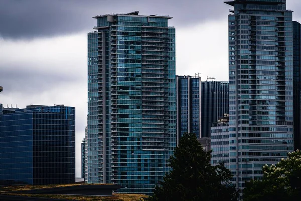 Downtown Vancouver Gebouwen Wolkenkrabbers — Stockfoto