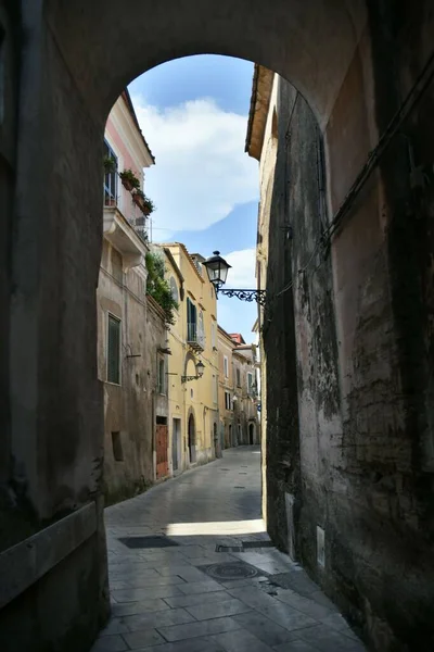 Narrow Street Sant Agata Goti Medieval Village Province Benevento — Stock Photo, Image