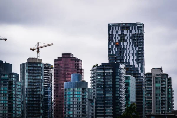 Vancouver Belvárosa Épületei Felhőkarcolói — Stock Fotó