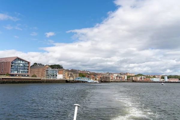 Uitzicht Stad North Shields Britse Waterkant Van Pride Tyne Ferry — Stockfoto