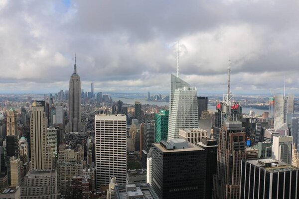 A beautiful cityscape of New York city from Top of the Rock, USA