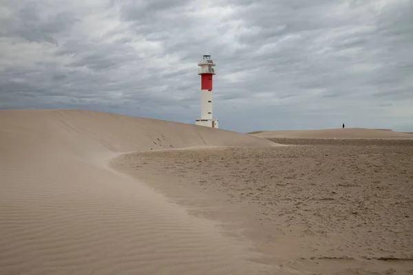 Vacker Utsikt Över Fyr Badia Del Fangar Delta Del Ebre — Stockfoto