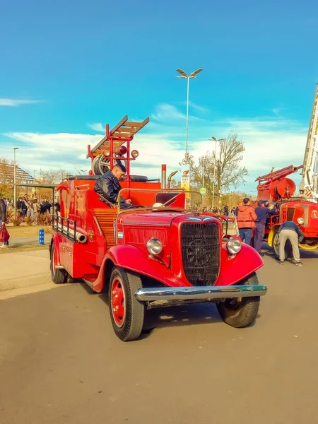Avellaneda Argentina Jun 2022 Old Red 1936 Ford Model Fire — Stock Photo, Image