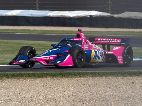 Una Indycar Blu Durante Gara Qualificazione Gran Premio Indianapolis — Foto Stock