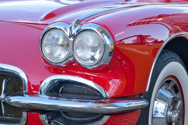 Red Chevrolet Corvette Convertible Classic Sixties Oldtimer Show Cologne Detailed — Stock Photo, Image