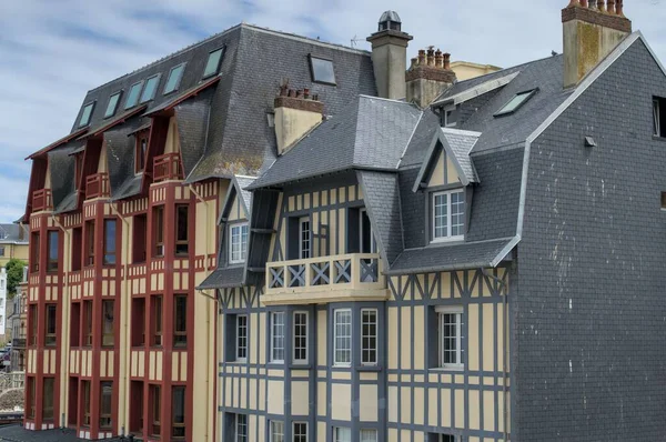 Schöne Gebäude Und Wohnungen Granville Frankreich — Stockfoto