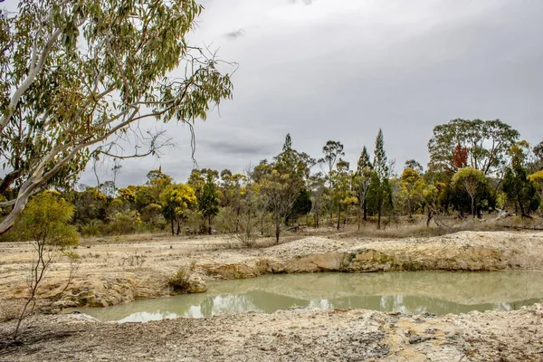Вид Озеро Плотину Эммавилле Новый Южный Уэльс Австралия — стоковое фото