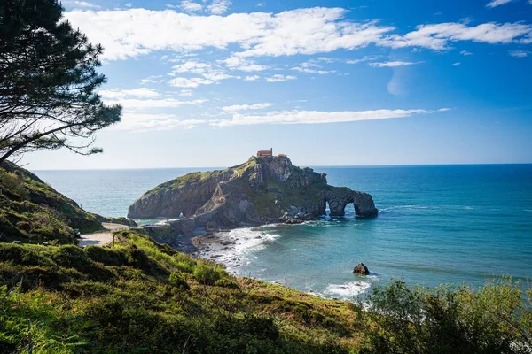 Spanya Daki Gaztelugatxe Adasının Güzel Bir Görüntüsü — Stok fotoğraf