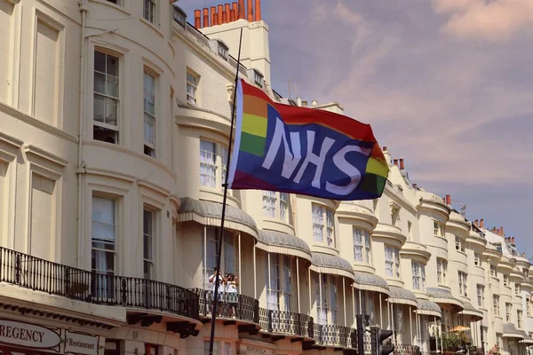 Bandeira Nhs Brighton Pride Parade — Fotografia de Stock