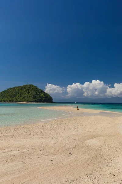 Mesmerizing View Sandy Bon Bon Beach Cliff Dense Trees Distance — Stock Photo, Image