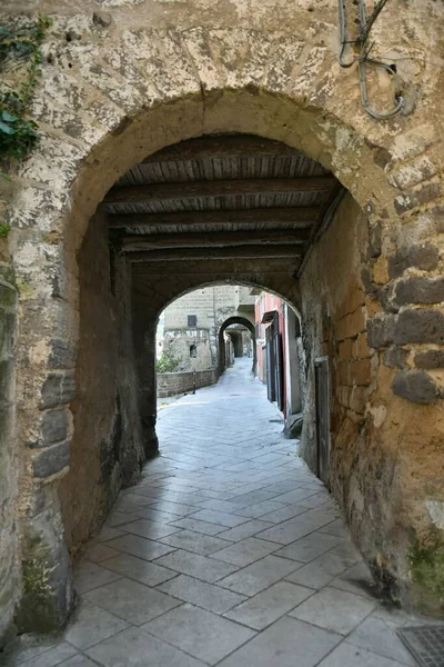 Une Rue Étroite Sant Agata Goti Village Médiéval Dans Province — Photo