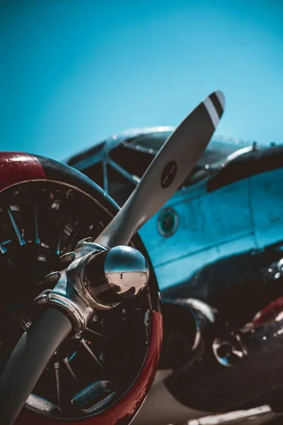 旧战斗机螺旋桨的特写 Holloman Afb Air Show Alamogordo — 图库照片