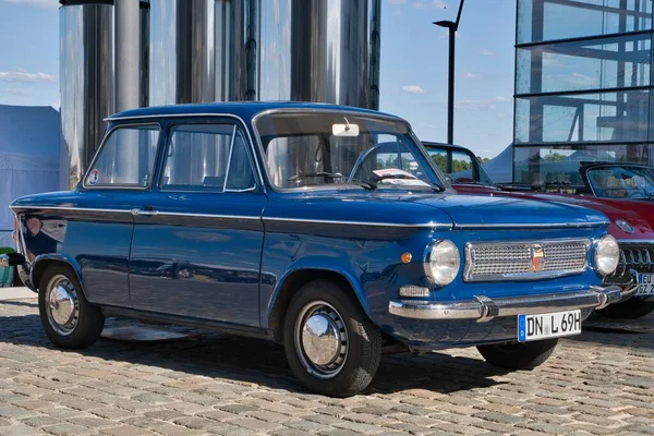 Blue Nsu Prinz Sixties Oldtimer Show Cologne Side View — Stock Photo, Image