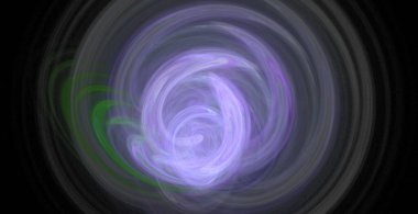 Siyah bir arkaplanda izole edilmiş mor fraktal desenin 3D görüntüsü