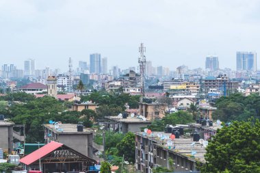 Tanzanya 'nın Dar es Salaam şehrinin ufuk çizgisi kuş bakışı görüntüsü