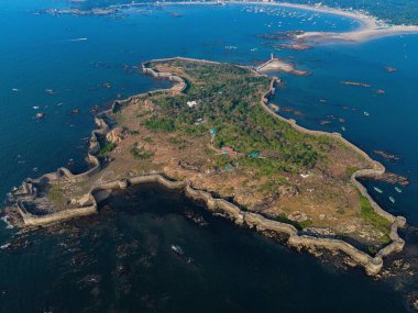 Sindhudurg Kalesi 'nin hava görüntüsü.