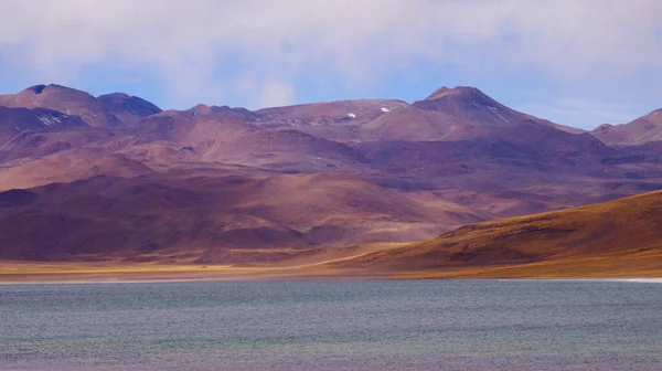 Uma Paisagem Deserto Atacama Montanhas Perto San Pedro Atacama Chile — Fotografia de Stock