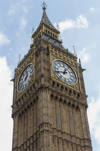 Zegar Big Ben Great Bell Północnym Końcu Pałacu Westminsterskiego Londynie — Zdjęcie stockowe