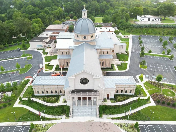 Zdjęcie Lotnicze Katedry Najświętszego Serca Jezusa Knoxville Tennessee Usa — Zdjęcie stockowe