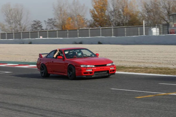 Une Voiture Tuning Sur Mesure Préparant Modèle Course Nissan Silvia — Photo