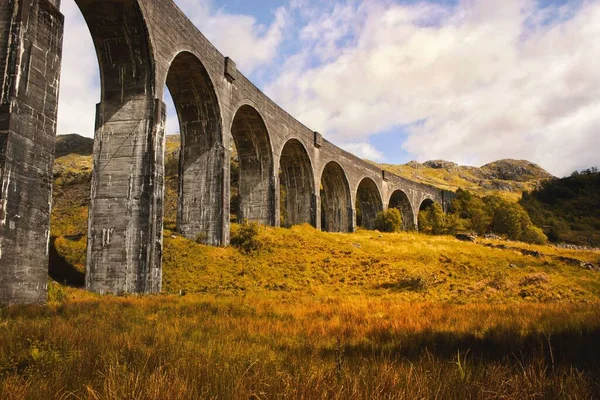 Glenfinnan Viaduct West Highland Line Scotland Harry Potter Local Filmagem — Fotografia de Stock