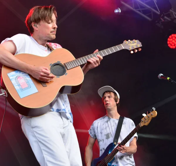 Django Django Performance Bristol Harbour Festival Lloyds Amphitheatre Bristol July — Stock Photo, Image