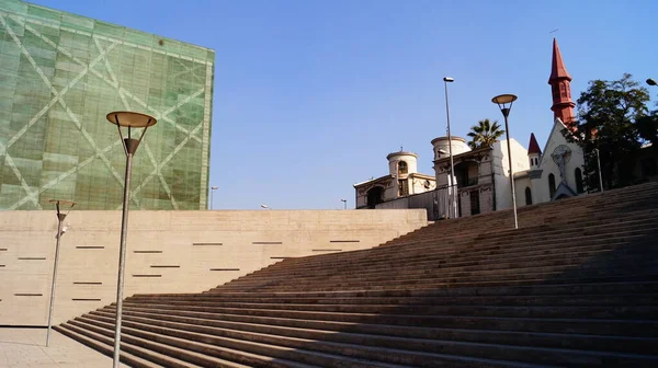 Las Escaleras Que Conducen Museo Memoria Los Derechos Humanos Santiago — Foto de Stock