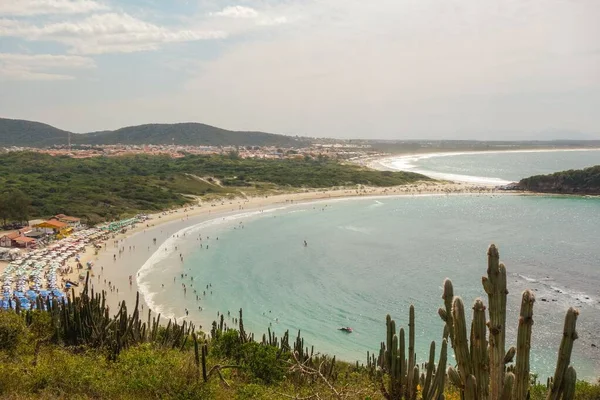 Vista Panorámica Playa Conchas Arraial Cabo Brasil Día Verano — Foto de Stock