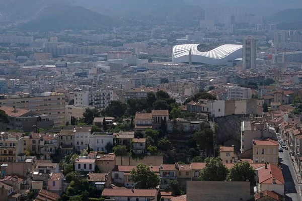 Vista Aérea Paisagem Urbana Dos Edifícios Marselha França — Fotografia de Stock