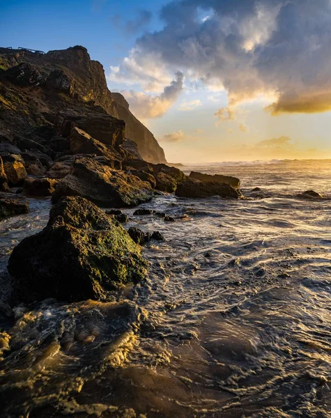 Vista Panoramica Isola Rocciosa Durante Tramonto Sulla Costa Occidentale Dell — Foto Stock