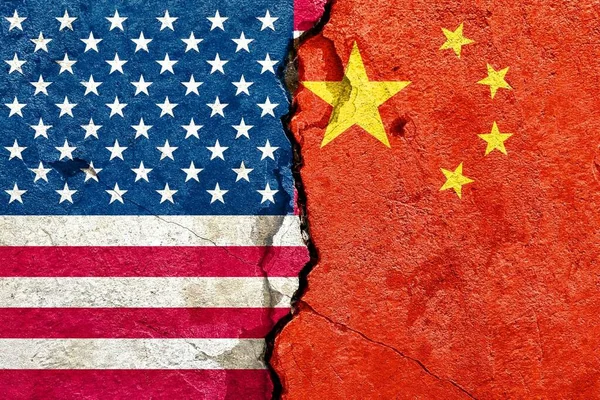 Abstract United States China international countries politics economy relationship conflict concept